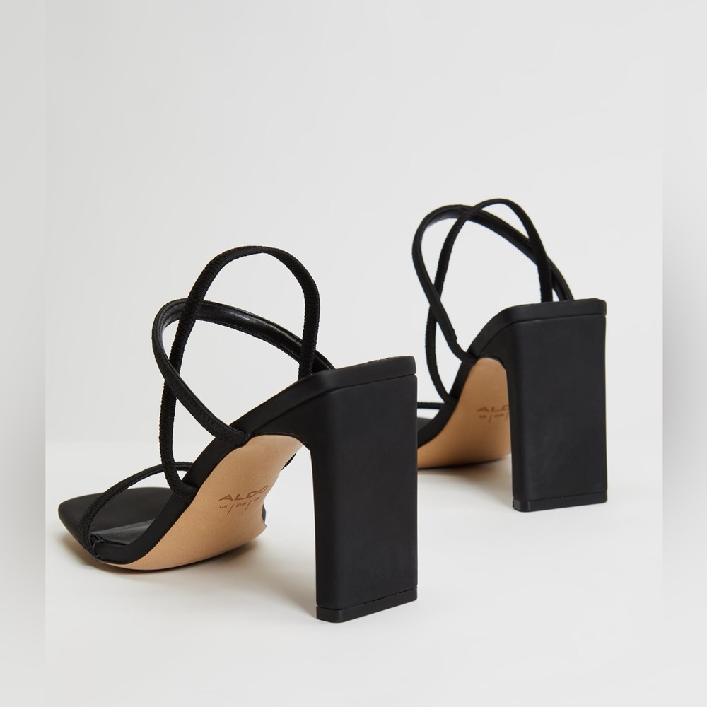 Brand New in Box Aldo Okurr Black Strappy Heeled Sandals